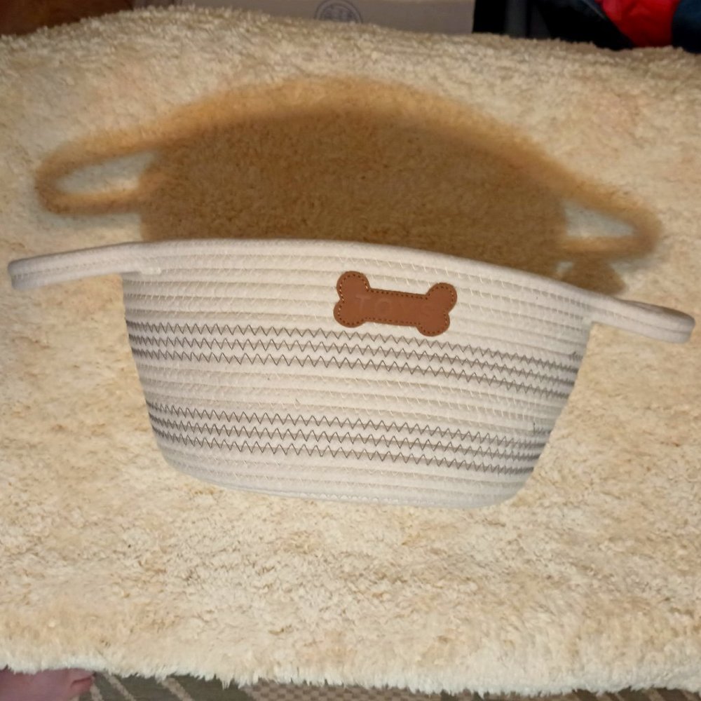NWT ~ Woof Dog Supplies/Toy Bin (12 inches)